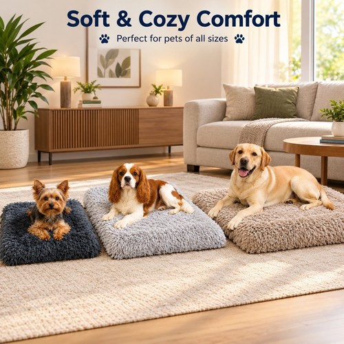Fluffy dog bed - bed, soft