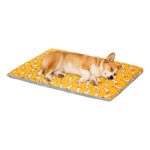Washable yellow dog mat - yellow,